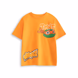 Teenage Mutant Ninja Turtles Short Sleeved T-Shirt (Boys Orange) - 7-8 Years