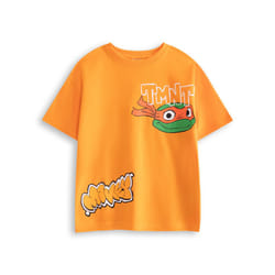 Teenage Mutant Ninja Turtles Short Sleeved T-Shirt (Boys Orange) - 8-9 Years