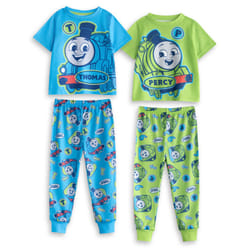 Thomas and Friends Multi-Pack of 2 Short Sleeve Long Leg Pyjama Set (Boys Multicoloured) - 5-6 Years
