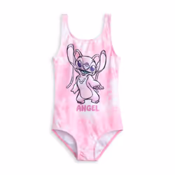 Disney Lilo & Stitch 1 Piece Swimming Costume (Girls Pink) - 6-7 Years