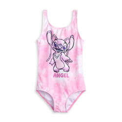 Disney Lilo & Stitch 1 Piece Swimming Costume (Girls Pink) - 7-8 Years