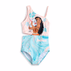 Disney Moana 1 Piece Swimming Costume (Girls Multicoloured) - 3-4 Years