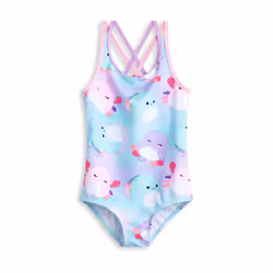 Squishmallows 1 Piece Swimming Costume (Girls Multicoloured) - 11-12 Years