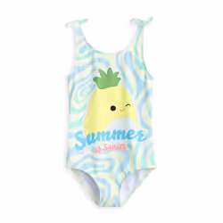 Squishmallows 1 Piece Swimming Costume (Girls Yellow) - 12-13 Years