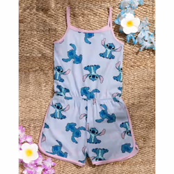 Disney Lilo & Stitch Sleeveless Playsuit (Girls Blue) - 8-9 Years