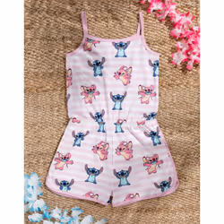 Disney Lilo & Stitch Sleeveless Playsuit (Girls Pink) - 12-13 Years