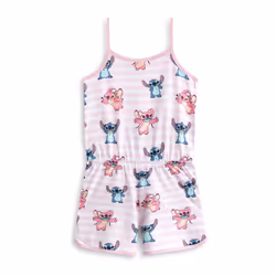 Disney Lilo & Stitch Sleeveless Playsuit (Girls Pink) - 12-13 Years
