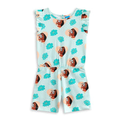 Disney Moana Sleeveless Playsuit (Girls Green) - 6-7 Years