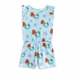 Disney The Little Mermaid Sleeveless Playsuit (Girls Blue) - 3-4 Years