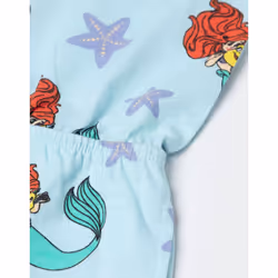Disney The Little Mermaid Sleeveless Playsuit (Girls Blue) - 3-4 Years