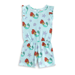 Disney The Little Mermaid Sleeveless Playsuit (Girls Blue) - 6-7 Years