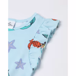 Disney The Little Mermaid Sleeveless Playsuit (Girls Blue) - 6-7 Years
