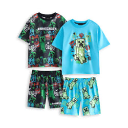 Minecraft Multi-Pack of 2 Short Sleeve Short Leg Pyjama Set (Boys Multicoloured) - 11-12 Years