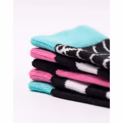 Monster High Calf Socks Set of 5 (Girls Multicoloured) - 4-6.5 UK Child