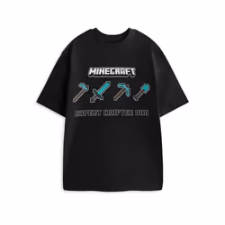 Minecraft Short Sleeved T-Shirt (Mens Black) - X-Large