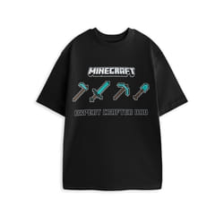 Minecraft Short Sleeved T-Shirt (Mens Black) - X-Large