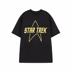 Star Trek Short Sleeved T-Shirt (Mens Black) - Large