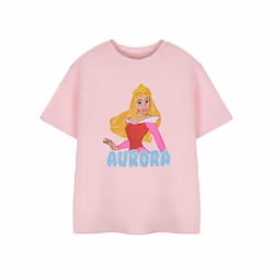 Disney Short Sleeved T-Shirt (Girls Pink) - 5-6 Years