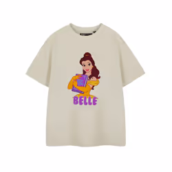 Disney Short Sleeved T-Shirt (Girls Beige) - 5-6 Years