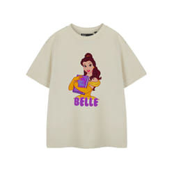 Disney Short Sleeved T-Shirt (Girls Beige) - 5-6 Years