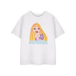 Disney Short Sleeved T-Shirt (Girls White) - 5-6 Years