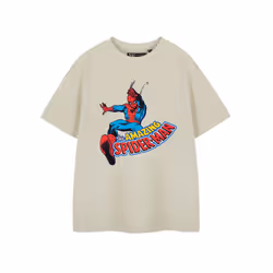 Marvel Short Sleeved T-Shirt (Boys Beige) - 7-8 Years