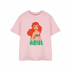 Disney Short Sleeved T-Shirt (Girls Pink) - 7-8 Years