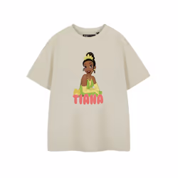 Disney Short Sleeved T-Shirt (Girls Beige) - 5-6 Years
