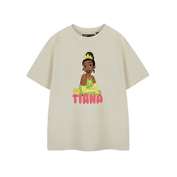 Disney Short Sleeved T-Shirt (Girls Beige) - 7-8 Years