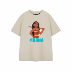 Disney Short Sleeved T-Shirt (Girls Beige) - 5-6 Years