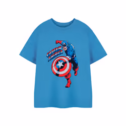 Marvel Short Sleeved T-Shirt (Boys Blue) - 5-6 Years