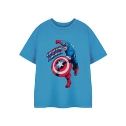 Marvel Short Sleeved T-Shirt (Boys Blue) - 7-8 Years