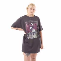 Disney Short Sleeved T-Shirt Dress (Womens Grey) - Medium