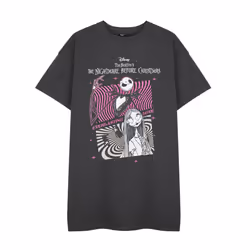 Disney Short Sleeved T-Shirt Dress (Womens Grey) - Medium