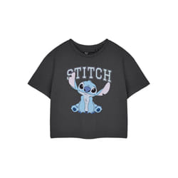 Disney Cropped Short Sleeved T-Shirt (Womens Grey) - Medium
