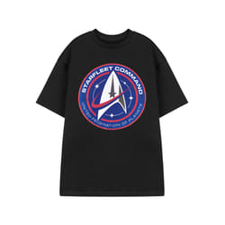 Star Trek Short Sleeved T-Shirt (Mens Black) - Medium