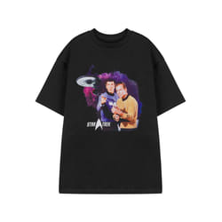Star Trek Short Sleeved T-Shirt (Mens Black) - Medium