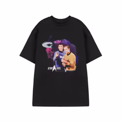 Star Trek Short Sleeved T-Shirt (Mens Black) - X-Large