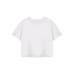 Polly Pocket Cropped Short Sleeved T-Shirt (Womens White) - Large