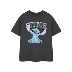 Disney Lilo & Stitch Short Sleeved T-Shirt (Girls Grey) - 5-6 Years