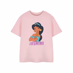 Disney Princess Short Sleeved T-Shirt (Girls Pink) - 7-8 Years