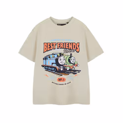 Thomas and Friends Short Sleeved T-Shirt (Boys Beige) - 5-6 Years