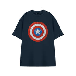 Marvel Captain America Short Sleeved T-Shirt (Mens Blue) - Small