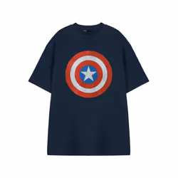Marvel Captain America Short Sleeved T-Shirt (Mens Blue) - Large
