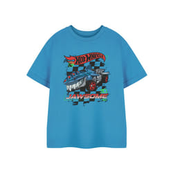 Hot Wheels Short Sleeved T-Shirt (Boys Blue) - 9-10 Years