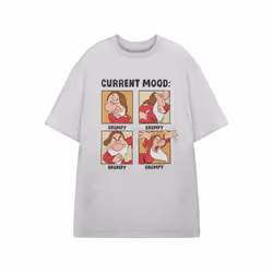 Disney Snow White and The Seven Dwarfs Short Sleeved T-Shirt (Mens Grey) - Small