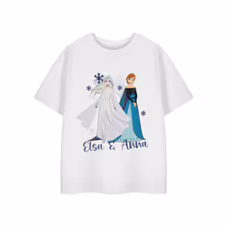 Disney Frozen Short Sleeved T-Shirt (Girls White) - 3-4 Years