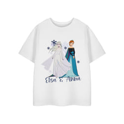 Disney Frozen Short Sleeved T-Shirt (Girls White) - 3-4 Years