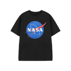 NASA Short Sleeved T-Shirt (Unisex Kids Black) - 7-8 Years