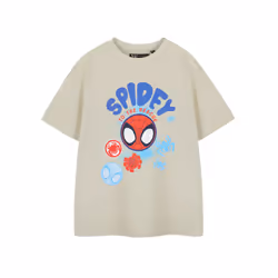 Spiderman Spidey and His Amazing Friends Short Sleeved T-Shirt (Boys Beige) - 3-4 Years